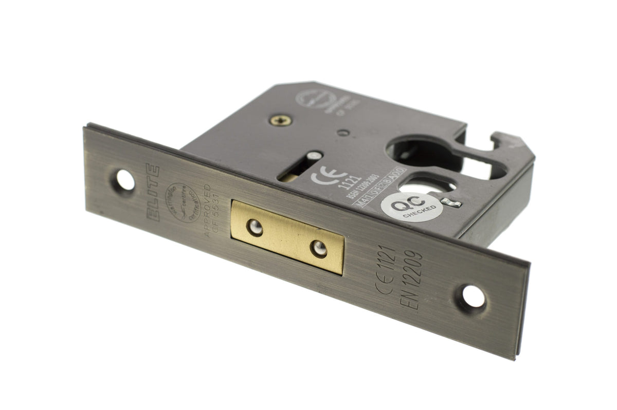 Atlantic Euro Deadlock [CE] - Matt Antique Brass - 2.5"