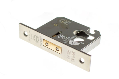 Atlantic Euro Deadlock [CE] - Matt Gun Metal - 2.5"