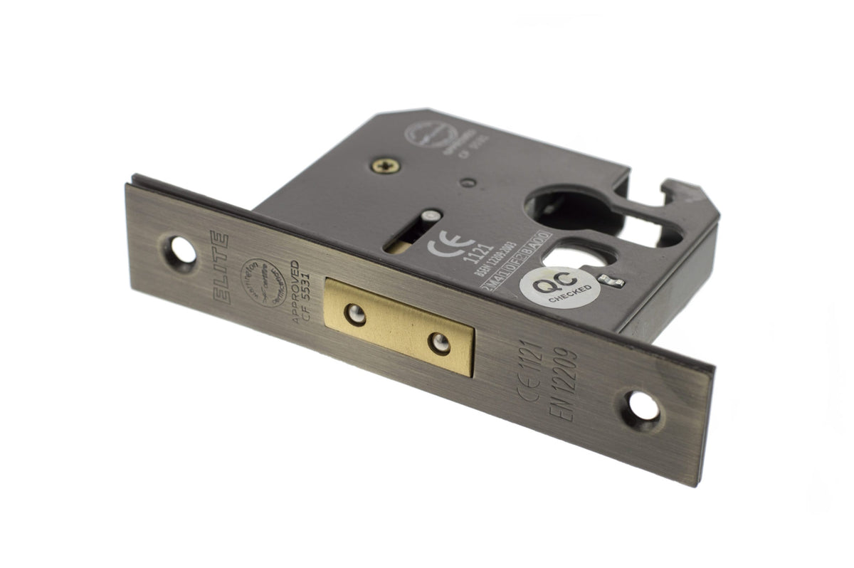 Atlantic Euro Deadlock [CE] - Antique Brass - 3"