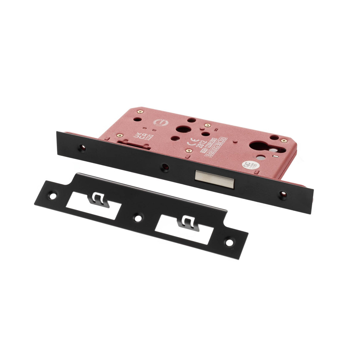 Atlantic DIN Euro Profile Deadlock Double Throw 60mm backset - Matt Black - Default