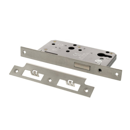 Atlantic DIN Euro Profile Deadlock Double Throw 60mm backset - Satin Stainless Steel - Default