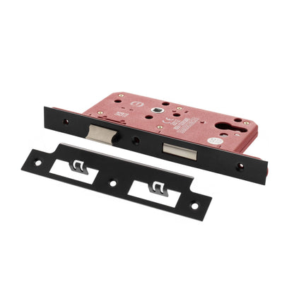 Atlantic DIN Euro Profile Sashlock Double Throw 60mm backset - Matt Black - Default