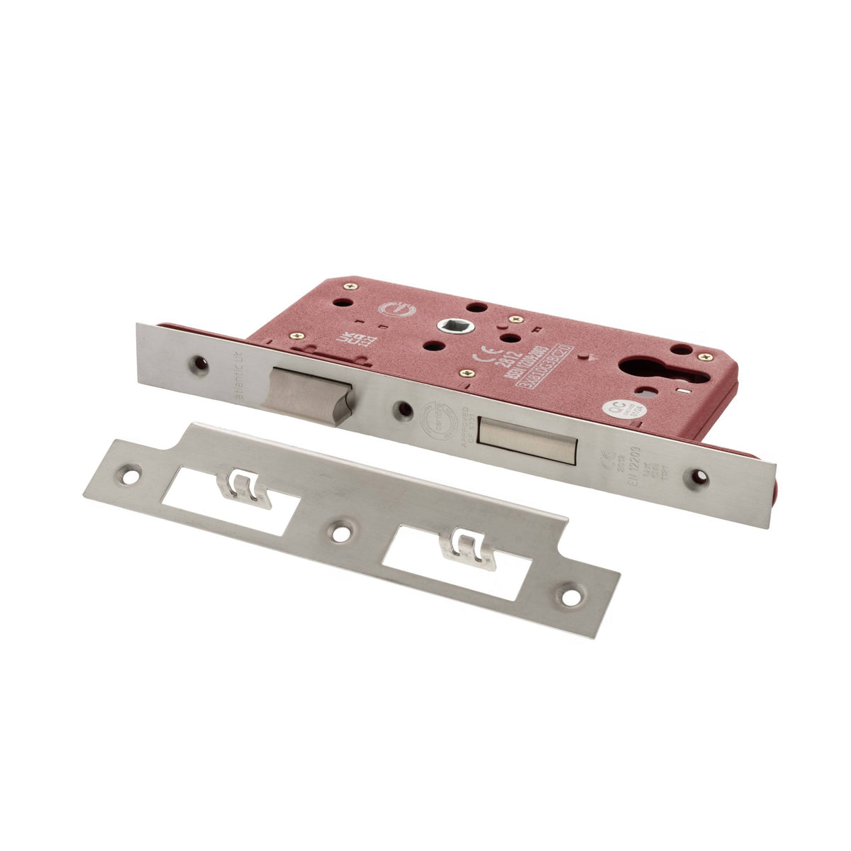 Atlantic DIN Euro Profile Sashlock Double Throw 60mm backset - Satin Chrome - Default