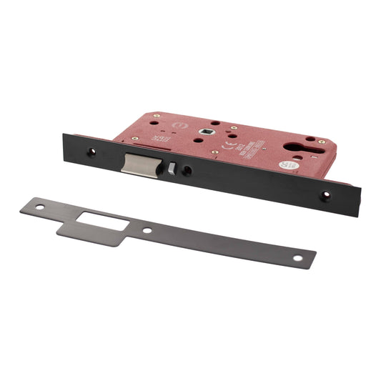 Atlantic DIN Night Latch 60mm backset - Matt Black - Default