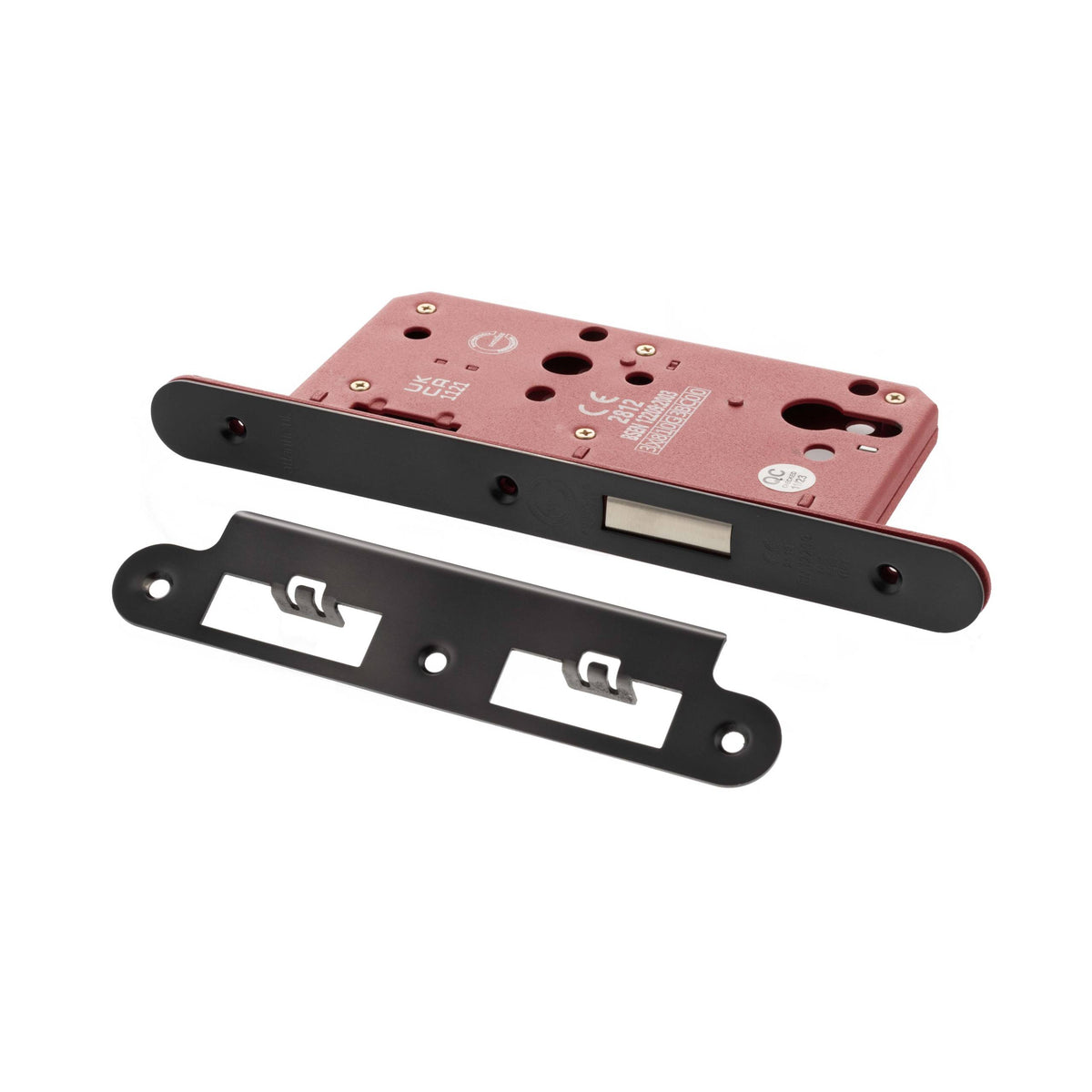 Atlantic DIN Radius Euro Profile Deadlock Double Throw 60mm backset - Matt Gun Metal - Default