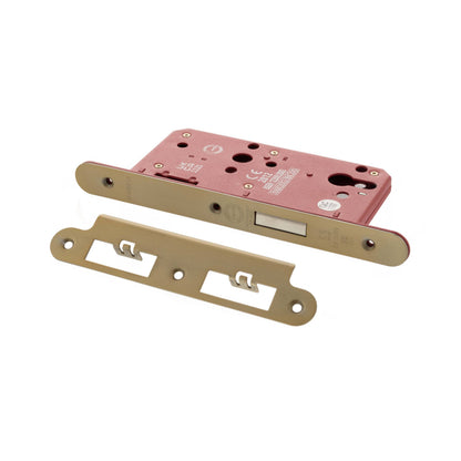 Atlantic DIN Radius Euro Profile Deadlock Double Throw 60mm backset - Satin Brass - Default