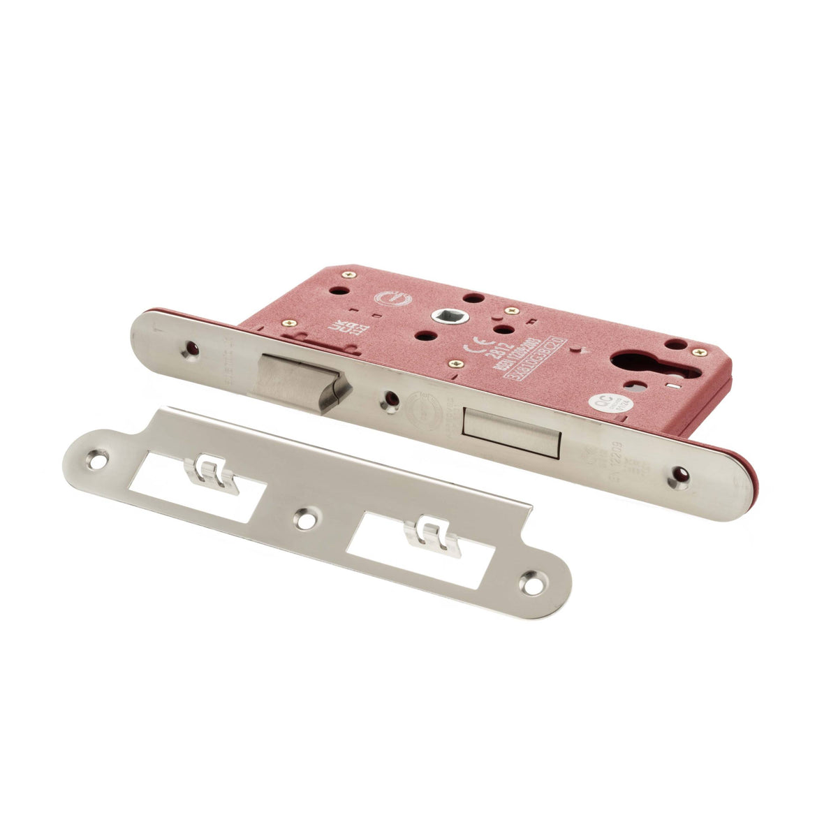 Atlantic DIN Radius Euro Profile Sashlock Double Throw 60mm backset - Polished Chrome - Default