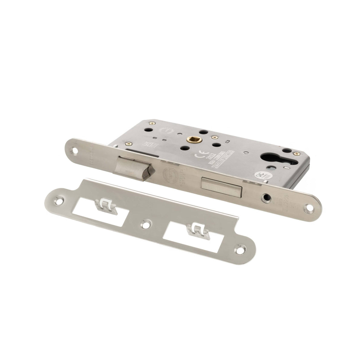 Atlantic DIN Radius Euro Profile Sashlock Double Throw 60mm backset - Polished Stainless Steel - Default