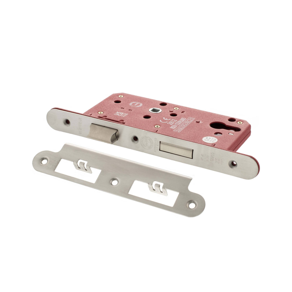 Atlantic DIN Radius Euro Profile Sashlock Double Throw 60mm backset - Satin Chrome - Default