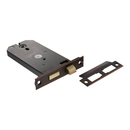 Atlantic Horizontal Bathroom Sashlock - Antique Copper - 6"