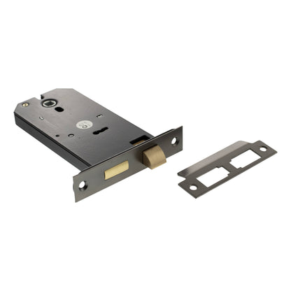Atlantic Horizontal 3 Lever Sashlock - Matt Gun Metal - 6"