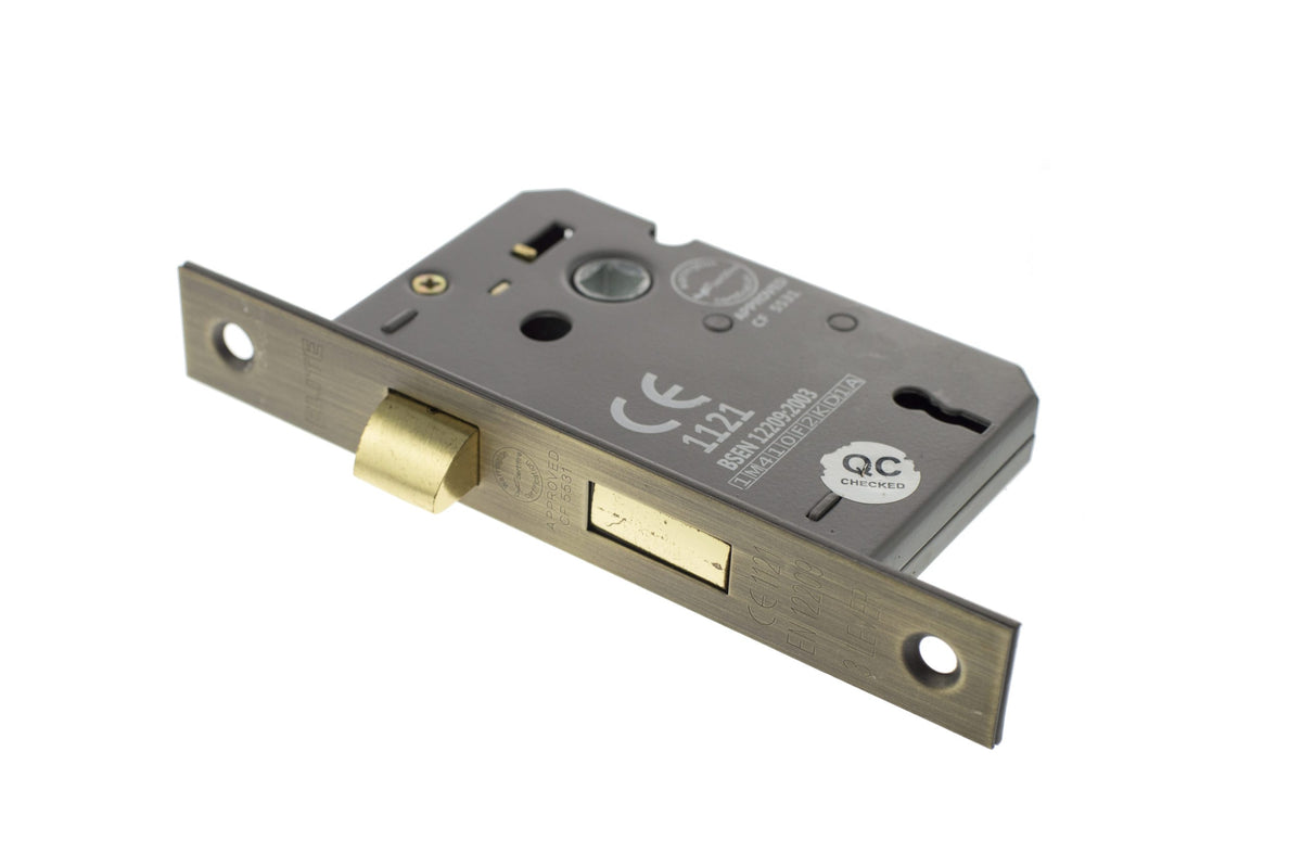Atlantic 3 Lever Key Sashlock [CE] - Matt Antique Brass - 2.5"