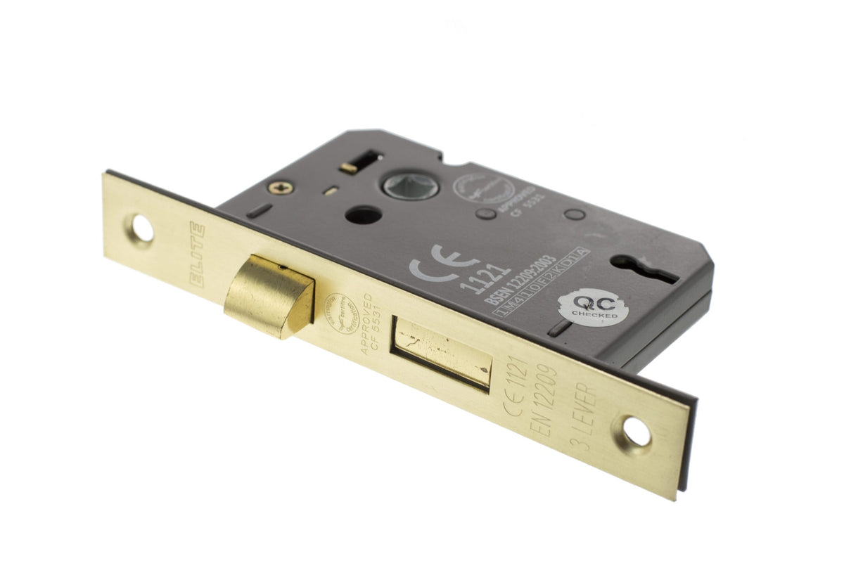 Atlantic 3 Lever Key Sashlock [CE] - Satin Brass - 2.5"