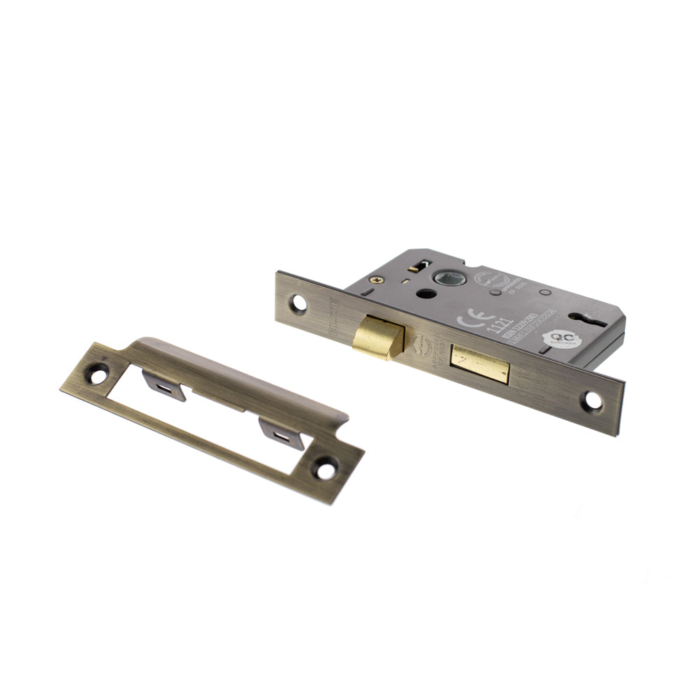 Atlantic 3 Lever Key Sashlock [CE] Keyed Alike 3" - Antique Brass