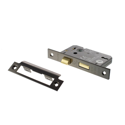 Atlantic 3 Lever Key Sashlock [CE] Keyed Alike 3" - Black Nickel