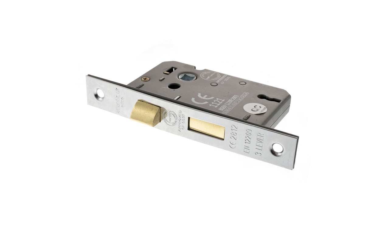 Atlantic 3 Lever Key Sashlock [CE] - Polished Chrome - 3"