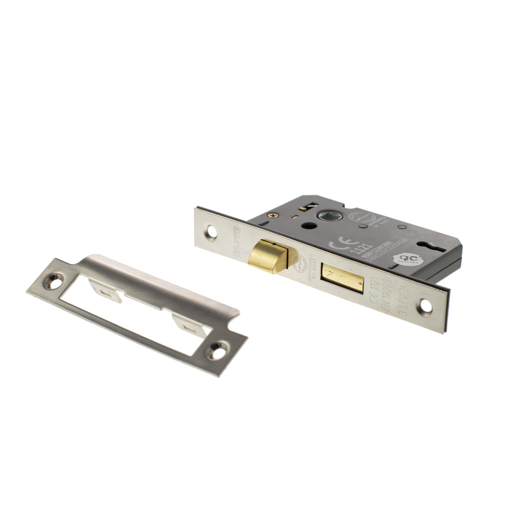 Atlantic 3 Lever Key Sashlock [CE] Keyed Alike 3" - Satin Nickel