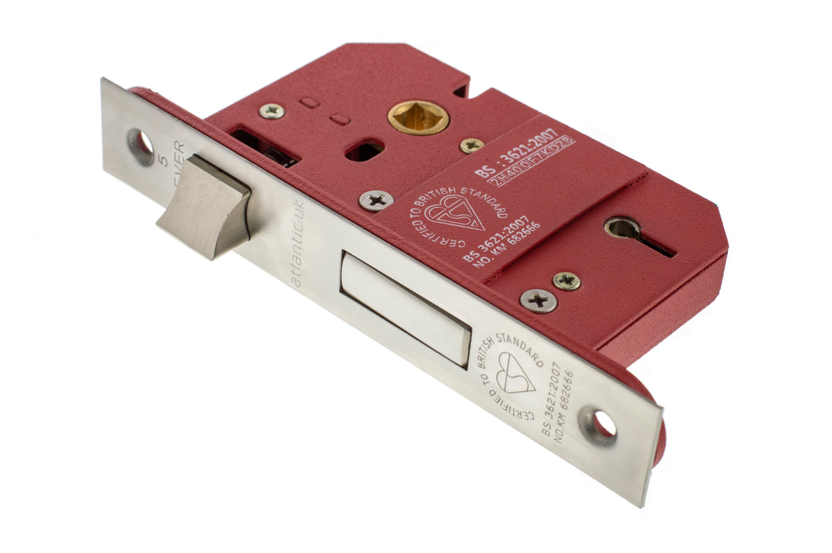 Atlantic 5 Lever Key Sashlock [BS] - Satin Chrome - 3"
