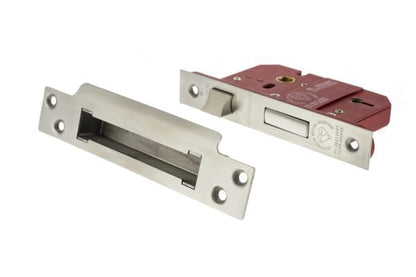 Atlantic 5 Lever Key Sashlock [BS] - Satin Chrome - 2.5"