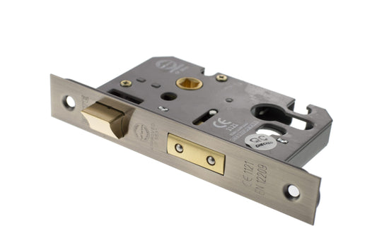 Atlantic Euro Sashlock [CE] - Antique Brass - 2.5"
