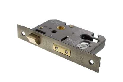 Atlantic Euro Sashlock [CE] - Matt Antique Brass - 2.5"
