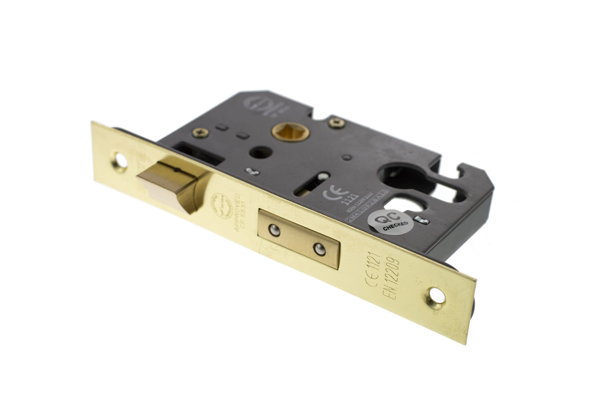 Atlantic Euro Sashlock [CE] - Polished Brass - 2.5"