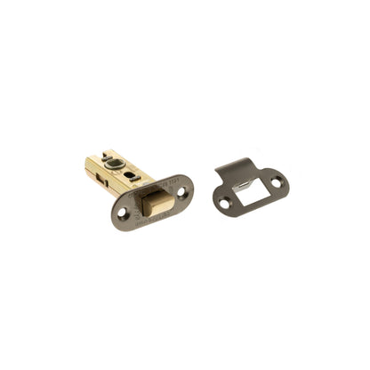 Atlantic Fire-Rated CE Marked Bolt Through Tubular Radius Latch - Black Nickel - 2.5"