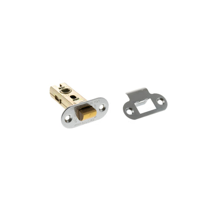 Atlantic Fire-Rated CE Marked Bolt Through Tubular Radius Latch - Polished Chrome - 2.5"