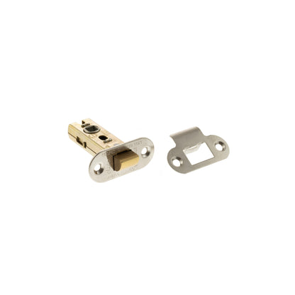 Atlantic Fire-Rated CE Marked Bolt Through Tubular Radius Latch - Polished Nickel - 2.5"