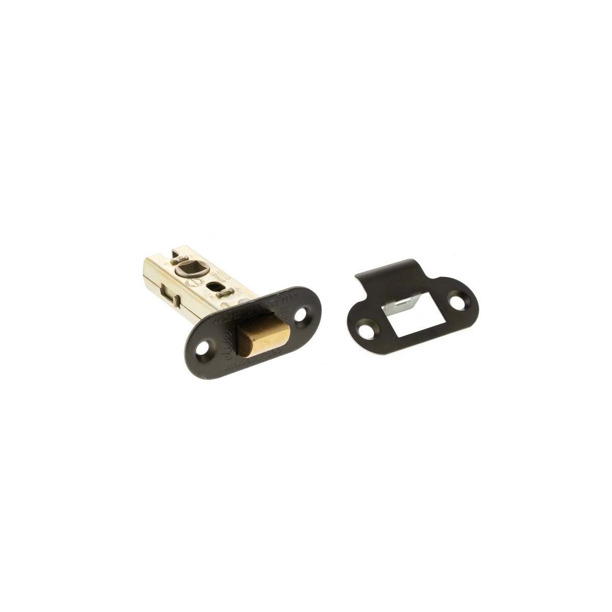 Atlantic Fire-Rated CE Marked Bolt Through Tubular Radius Latch - Urban Dark Bronze - 2.5"