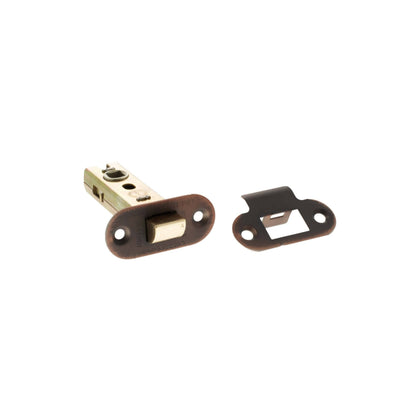 Atlantic Fire-Rated CE Marked Bolt Through Tubular Radius Latch - Antique Copper - 3"