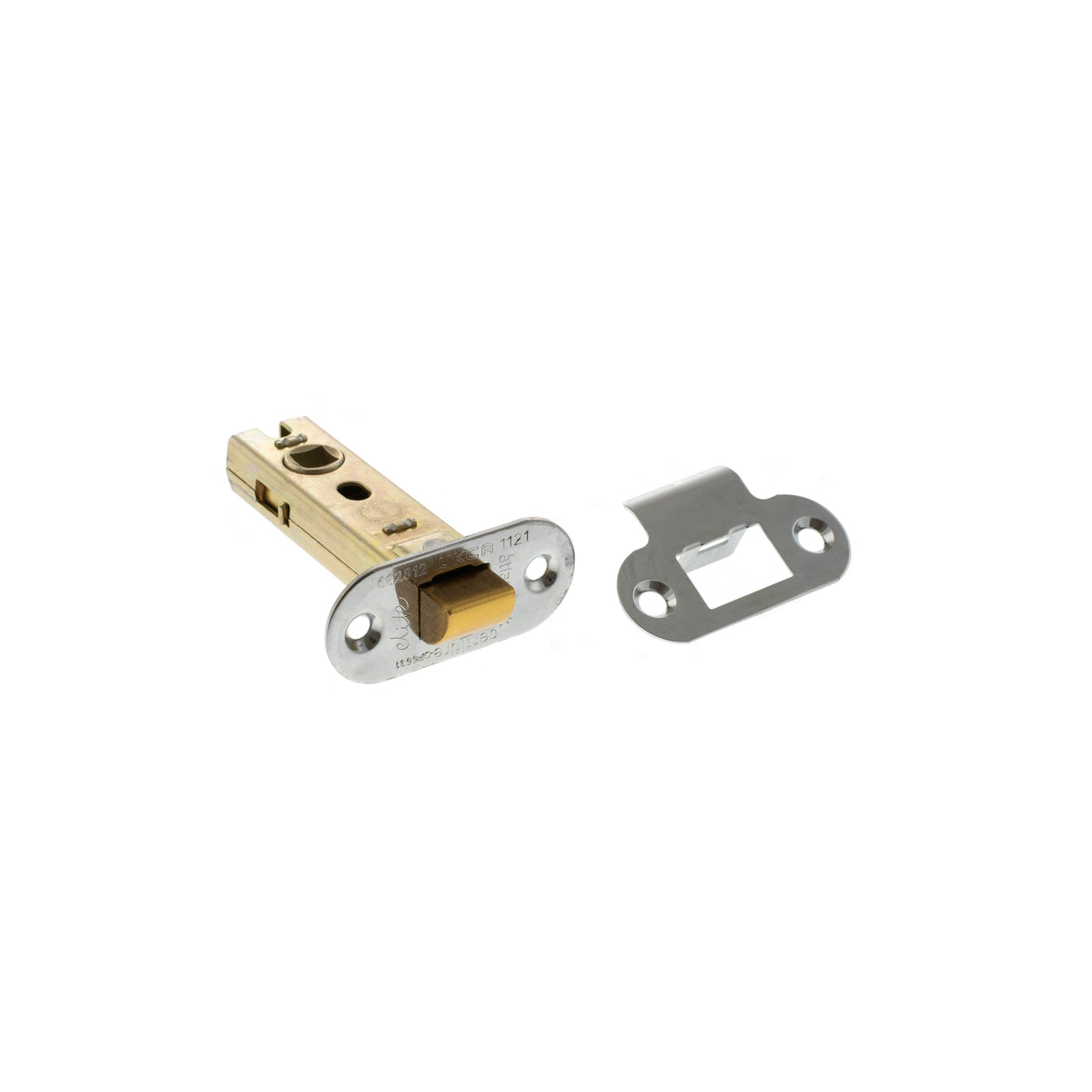 Atlantic Fire-Rated CE Marked Bolt Through Tubular Radius Latch - Polished Chrome - 3"