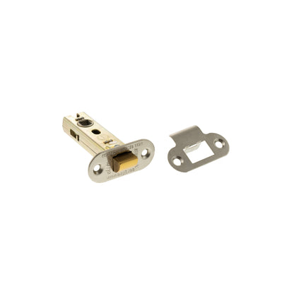 Atlantic Fire-Rated CE Marked Bolt Through Tubular Radius Latch - Polished Nickel - 3"