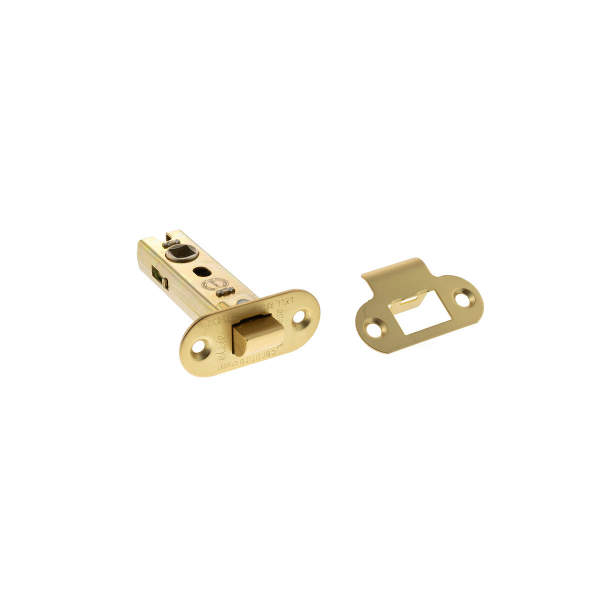 Atlantic Fire-Rated CE Marked Bolt Through Tubular Radius Latch - Satin Brass - 3"