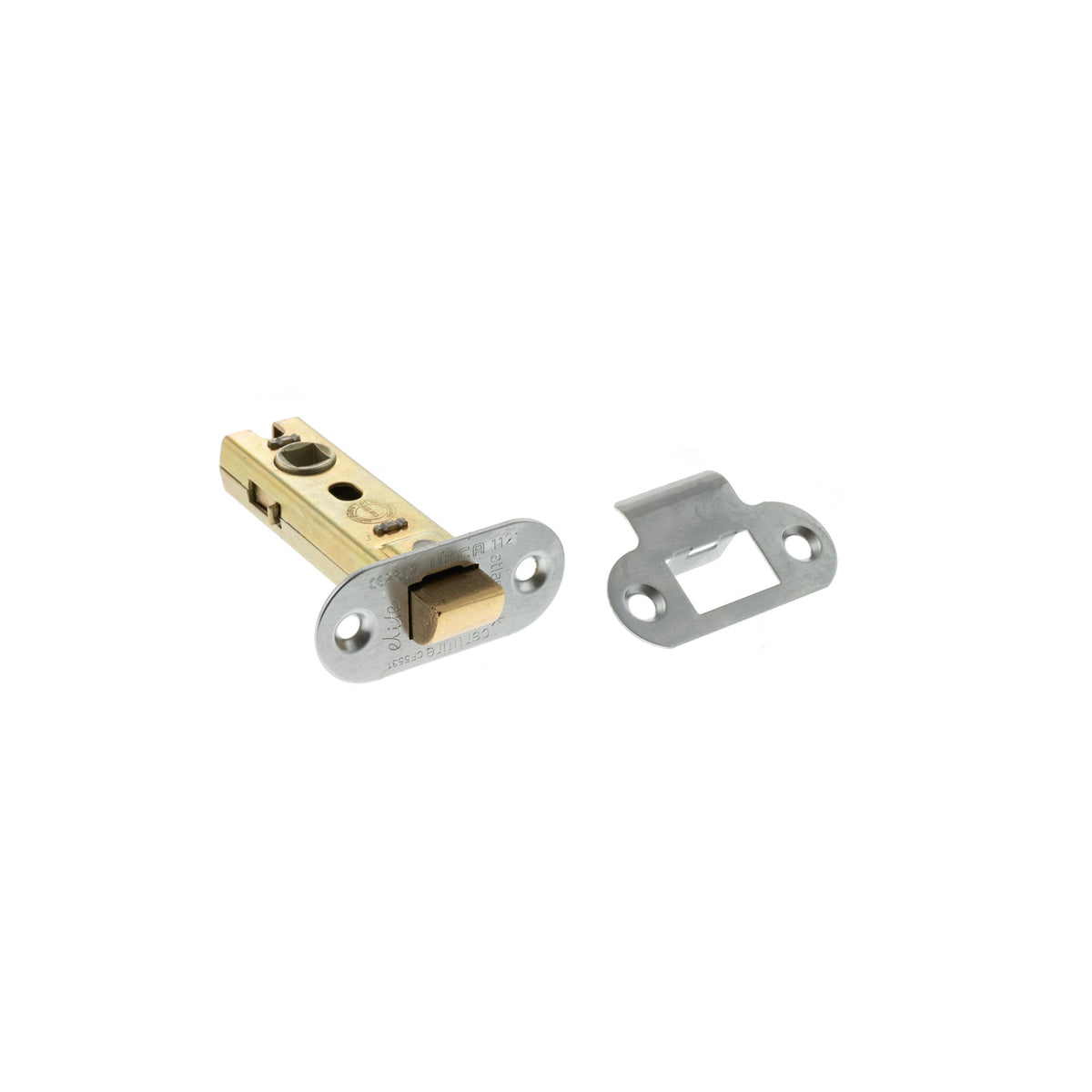 Atlantic Fire-Rated CE Marked Bolt Through Tubular Radius Latch - Satin Chrome - 3"