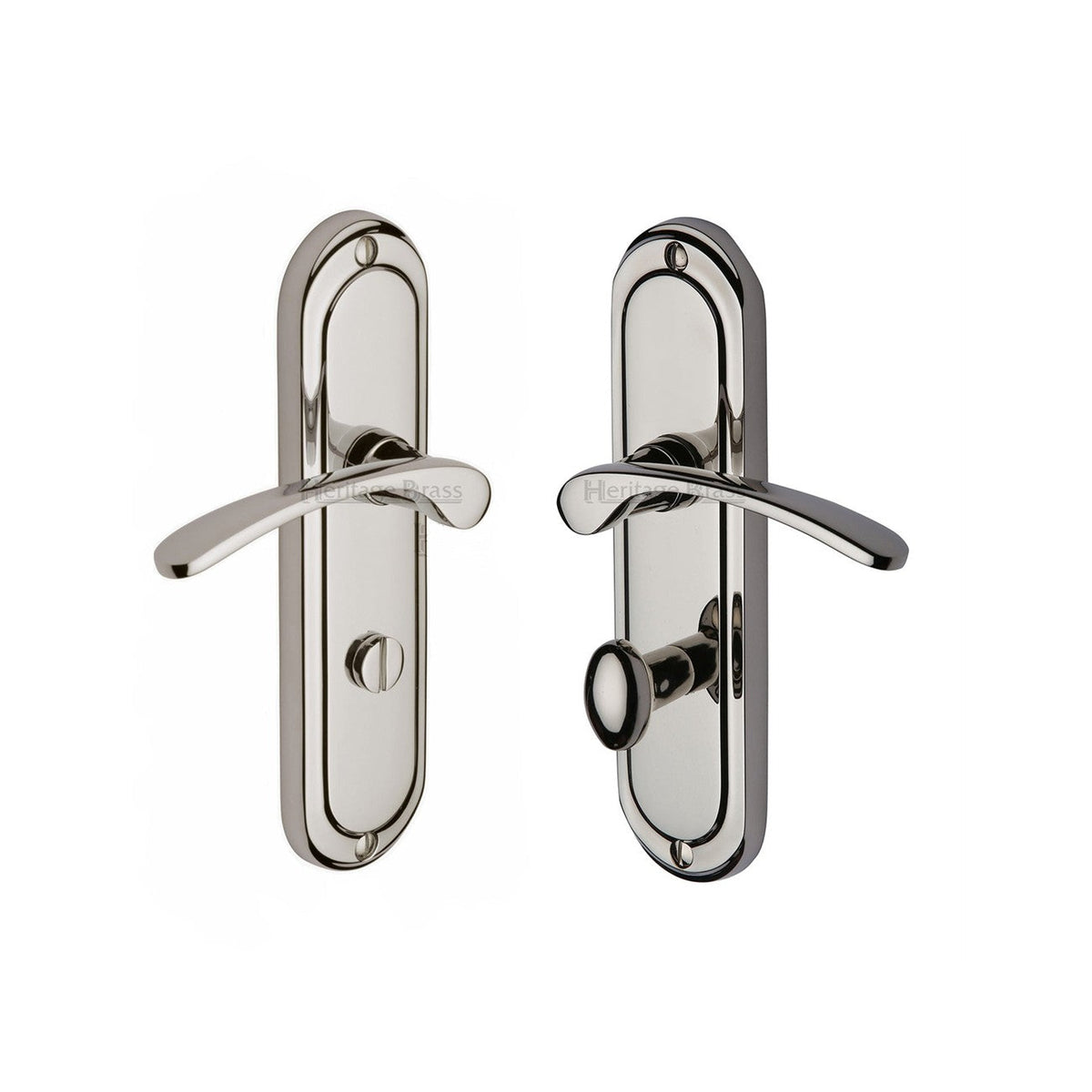Ambassador Door Handle on Plate by M Marcus - Heritage Brass
