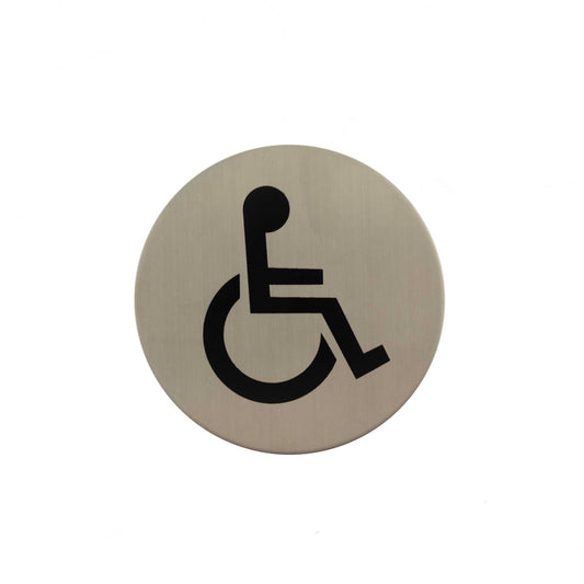 Atlantic Disabled Disc Sign 3M Adhesive 75mm - Satin Stainless Steel - Default