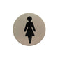 Atlantic Female Disc Sign 3M Adhesive 75mm - Satin Stainless Steel - Default