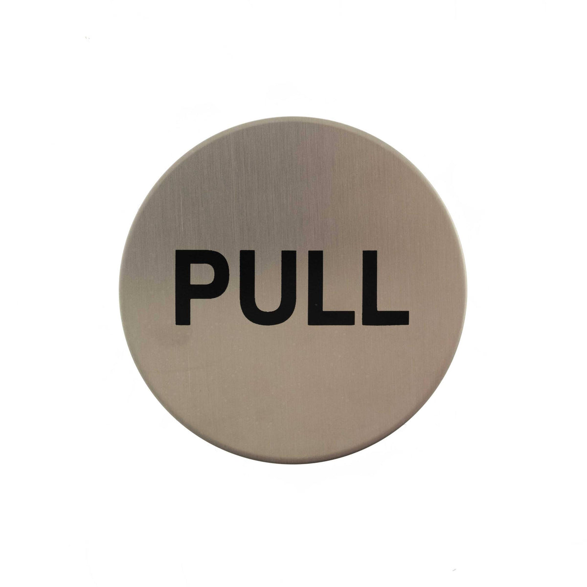 Atlantic Pull Disc Sign 3M Adhesive 75mm - Satin Stainless Steel - Default