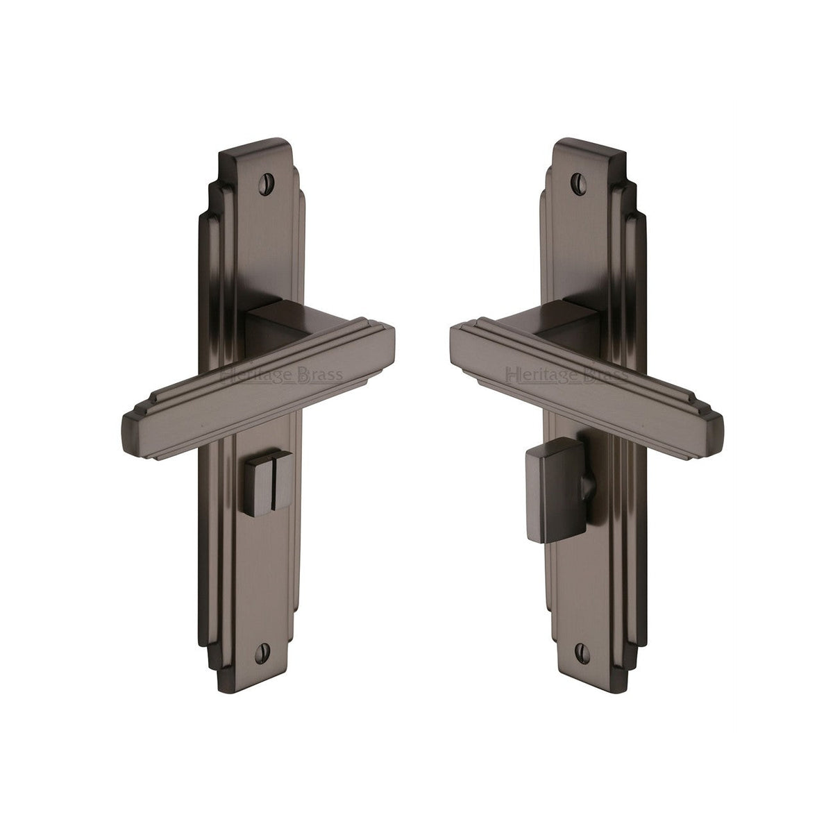 Astoria Door Handle on Plate by M Marcus - Heritage Brass