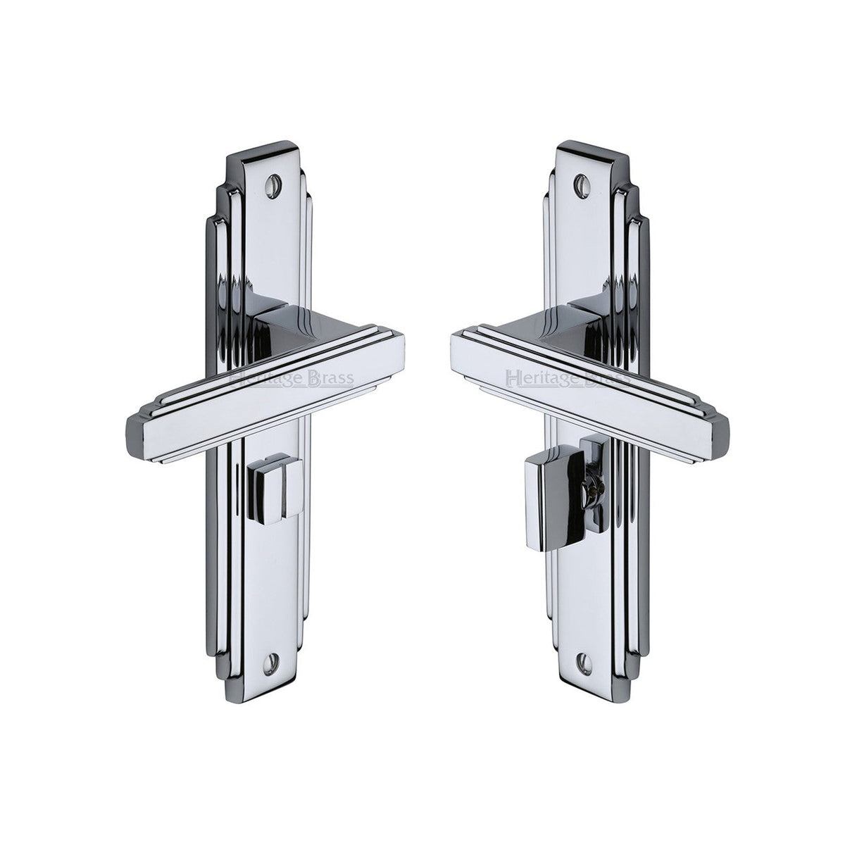 Astoria Door Handle on Plate by M Marcus - Heritage Brass