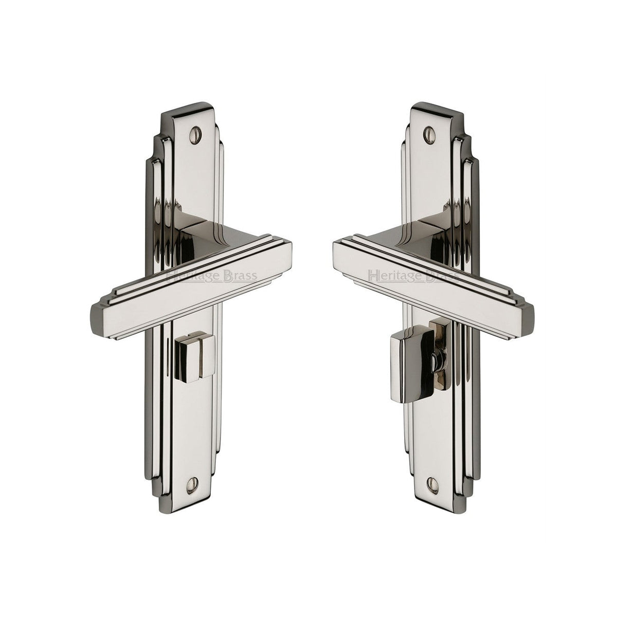Astoria Door Handle on Plate by M Marcus - Heritage Brass