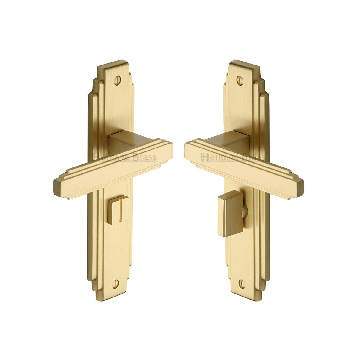 Astoria Door Handle on Plate by M Marcus - Heritage Brass