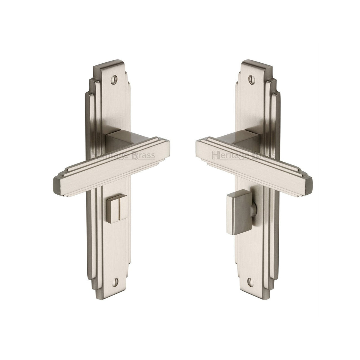 Astoria Door Handle on Plate by M Marcus - Heritage Brass