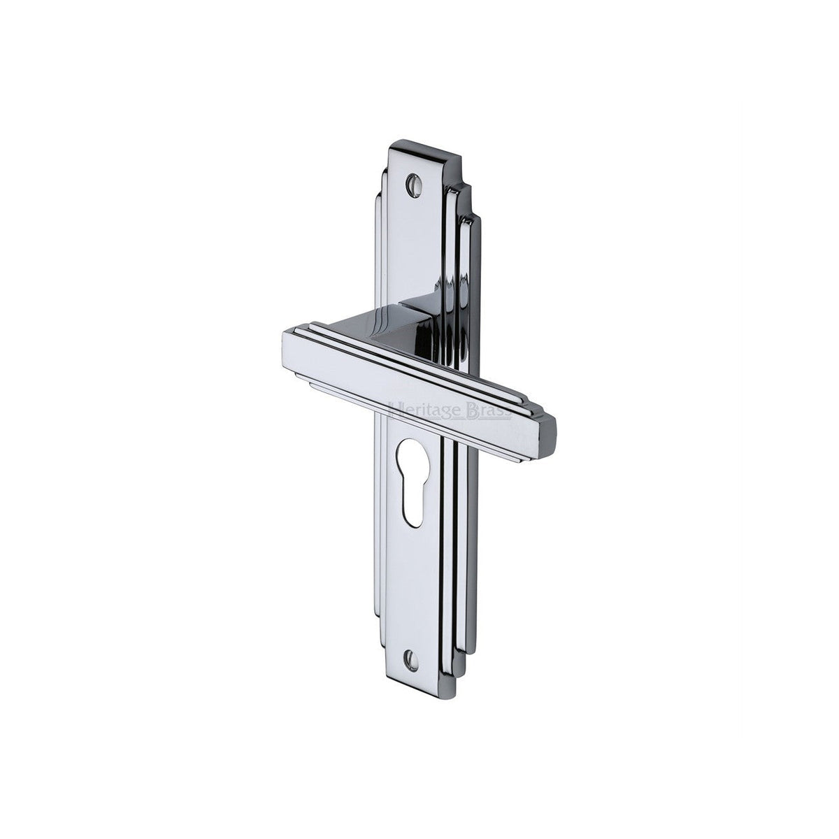 Astoria Door Handle on Plate by M Marcus - Heritage Brass
