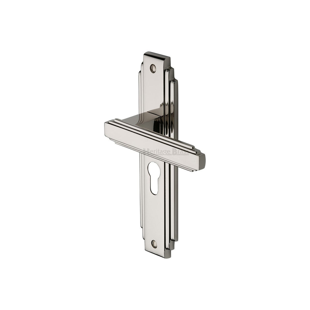 Astoria Door Handle on Plate by M Marcus - Heritage Brass