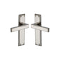 Atlantis Door Handle on Plate by M Marcus - Heritage Brass
