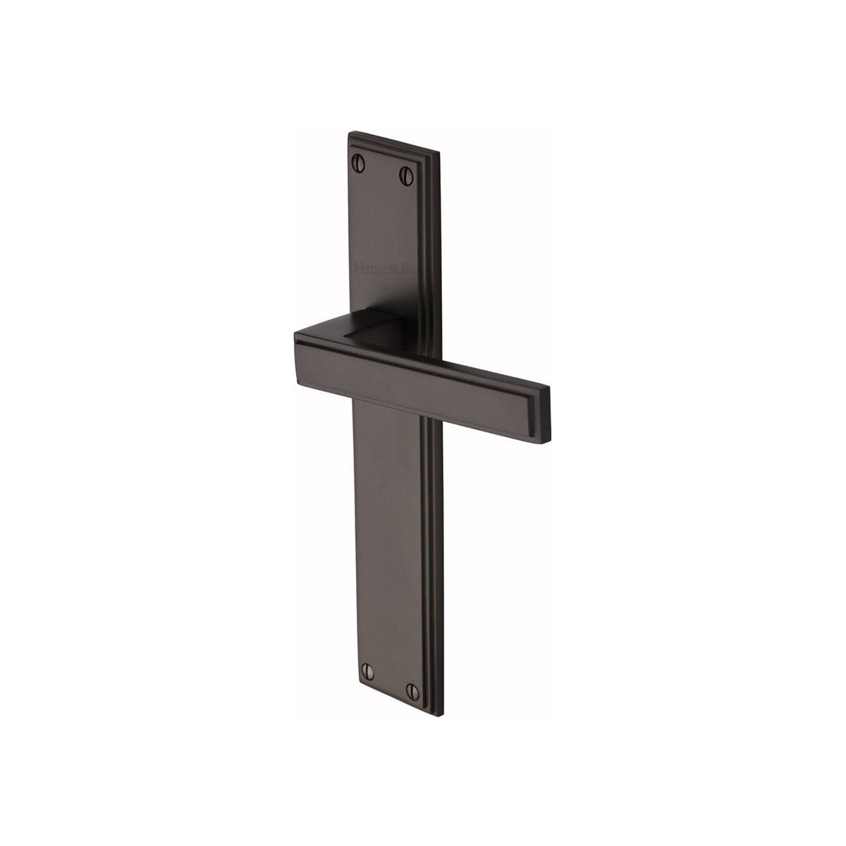 Atlantis Long Door Handle on Plate by M Marcus - Heritage Brass