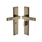 Atlantis Long Door Handle on Plate by M Marcus - Heritage Brass