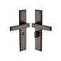 Atlantis Long Door Handle on Plate by M Marcus - Heritage Brass